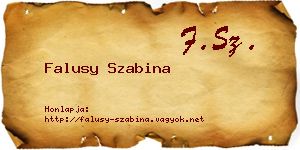 Falusy Szabina névjegykártya